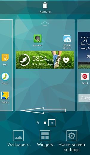 how_to_manage_Galaxy_s5_home_screen_panels_pages_12_flicking_left