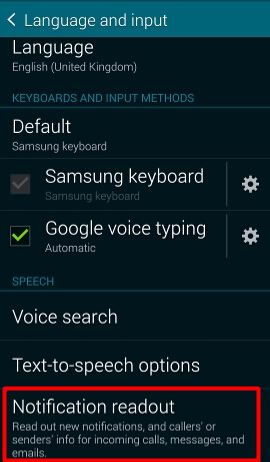 How_to_silence_Galaxy_S5_voice_announcement_readout_notifications